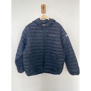 Spyder Packable Puffer Jacket w Hood Black